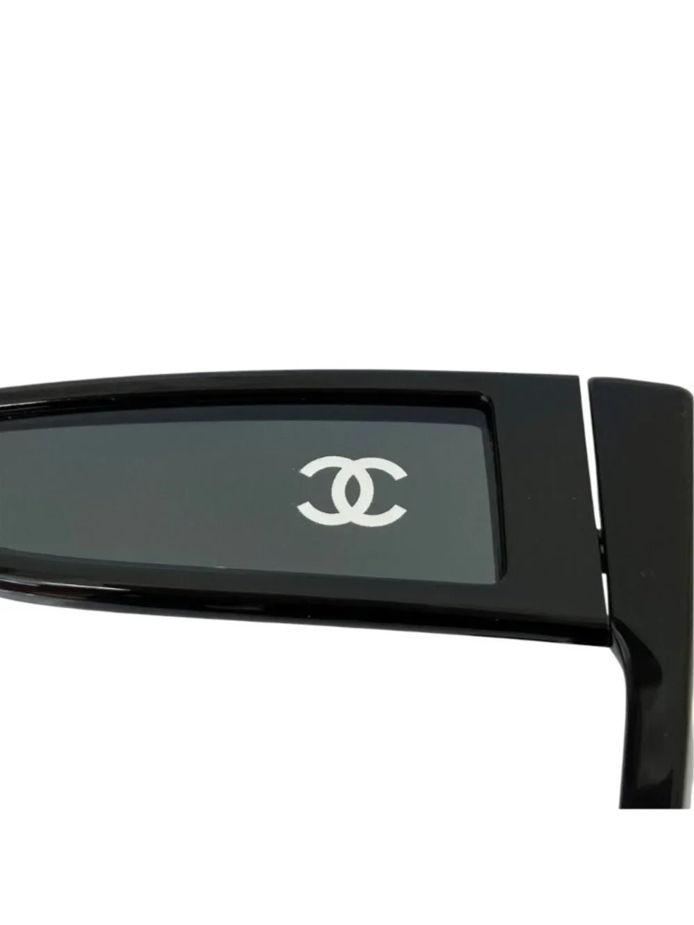 Chanel Side CC Logo Cat Eye Sunglasses S4 55 Black Eyewear